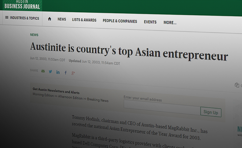 2003 Asian Entrepreneur of the Year (Asian Enterprise Magazine)